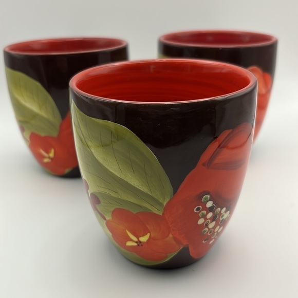 Laurie Gates floral design set of three mugs - Picture 2 of 15